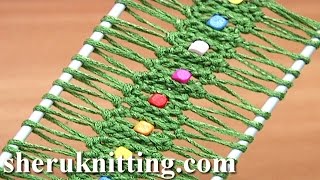 Hairpin Lace Crochet With Beads Tutorial 25 Easy to Make Hairpin Strip [upl. by Yesor121]