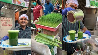 WHEAT GRASS JUICE  Healthy Juice Center In Hyderabad  Sri Ganesh Juice Center  Bagh Lingampally [upl. by Ahtoelc]