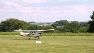 Sportflugzeug Start auf dem Flugplatz in Jossa [upl. by Eelyahs]