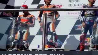 Podium MotoGP  Termas de Río Hondo  Argentina 2014  Marc Marquez  Dani Pedrosa  Jorge Lorenzo [upl. by Aliakam]