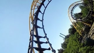 Corkscrew front seat onride HD POV Silverwood Theme Park [upl. by Treboh762]