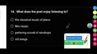 What does the poet enjoy listening to [upl. by Woothen]