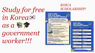 Fully sponsored KOICA scholarship to study in South Korea as a graduate student [upl. by Derte]