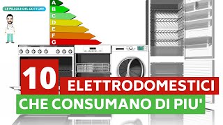 10 ELETTRODOMESTICI CHE CONSUMANO DI PIU e che abbiamo a casa  COSTI E CONSUMI [upl. by Eicaj]