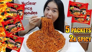 NUCLEAR FIRE NOODLES CHALLENGE • Mukbang • Eating Show [upl. by Paget]