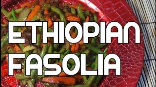 Ethiopian Fasolia Recipe  Amharic Vegan Vegetables Video [upl. by Junius]