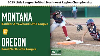 2023 Little League Softball Northwest Region Championship Montana vs Oregon [upl. by Bale]