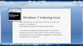 Windows 7 file indexing problem issue [upl. by Prussian667]