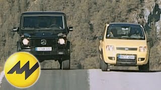 Fiat Panda 4x4 vs Mercedes G 270 CDI Klein gegen groß  das etwas andere OffroadDuell [upl. by Sandra]