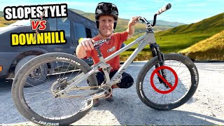 GNARLY DOWNHILL MTB TRAILS ON A PURE SLOPESTYLE BIKE  WILL IT WORK [upl. by Alis]