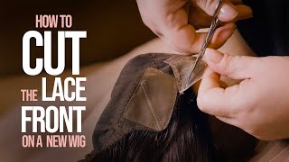 How to Cut the Lace Front on a New Wig [upl. by Arvin155]