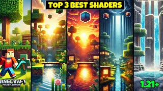 Top 3 Best Shaders For Mcpe 121 Low End Device ✅  Best Mods For Minecrft Pe 121 [upl. by Ynohtna]