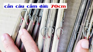 Bán cần câu cắm cá lóc mẫu cần ngắn 70cm giao hàng toàn quốc [upl. by Assirroc]