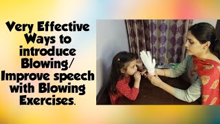 Blowing Activities to develop SpeechBlowing Activity for toddlersSpeech Therapy [upl. by Aufmann]