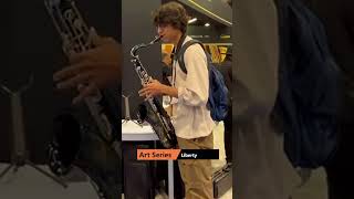 Trying Out the Statue of Liberty Saxophone  Château Art Series  Liberty NAMM show 2024 shorts [upl. by Donough]