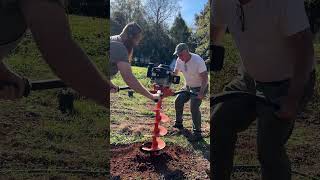 61 Auger Machine a powerful tool for digging planting holes [upl. by Coppins]