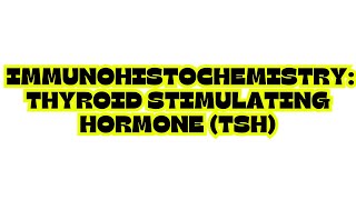 IMMUNOHISTOCHEMISTRY THYROID STIMULATING HORMONE TSH [upl. by Ier]