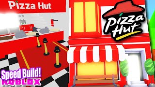 🍕PIZZA HUT🍕 SPEED BUILD in ADOPT ME ROBLOX House Home Store Restaurant [upl. by Iras105]