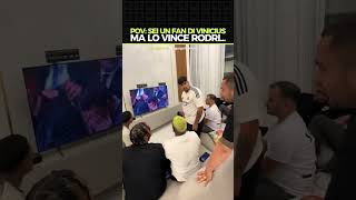 IL TIFOSO DI VINICIUS E LA TV calcio realmadrid manchestercity pallonedoro [upl. by Anahs]