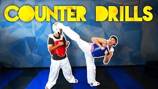 TKD Sparring Drills Counters [upl. by Magbie645]