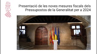 🏛📊 Carlos Mazón i Ruth Merino presenten les noves mesures fiscals dels Pressupostos per a 2024 [upl. by Auqenet49]