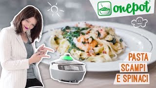 Pasta Scampi a Spinaci  Rezepte für Multikocher Onepot [upl. by Yelknirb]