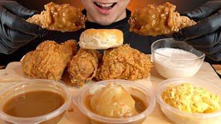 ASMR MUKBANG KFC Fried Chicken Mashed Potato Mac and Cheese asmr eatingshow mukbang [upl. by Zsa]