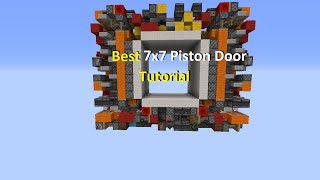 Minecraft  Best 7x7 piston door Tutorial doesnt work in 1182 [upl. by Kciredorb]