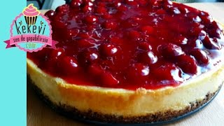 Vişne Soslu Cheesecake  Kekevi Tatlı Tarifler [upl. by Bremser]