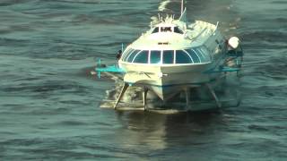 Peterhof Express Hydrofoil in St Petersburg Russia from Norwegian Star [upl. by Hannon589]