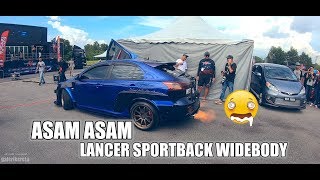 Lancer Sportback Widebody  Exhaust Sound Show [upl. by Schuler]