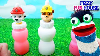 Fizzy Plays With Paw Patrol Slime Bottles  Fun Videos For Kids [upl. by Ellerret]