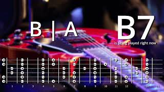 Cool Mixolydian Jamtrack in BMixolydian with Chords amp Scales 132 bpm Blues Rock  Surfrock Style [upl. by Gabbert]