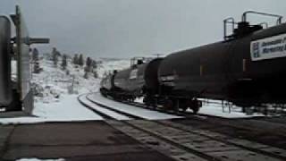 Union Pacific 7358 3963 5574 5565 and 5486 Donner Pass Truckee [upl. by Dawn]