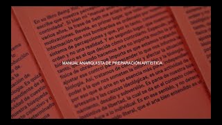 Luis Camnitzer sobre su Manual anarquista de preparación artística publicado por cruce en 2023 [upl. by Nas]