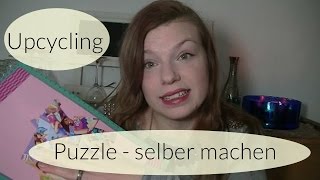 Puzzle selber machen I Upcycling I Basteln mit Kindern I Deutsch  Finola 2016 [upl. by Llenroc]