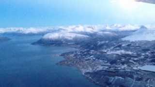 SAS 737400 extended approach to HarstadNarvik Airport Evenes [upl. by Takashi412]