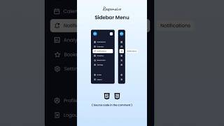 Responsive Sidebar Menu in HTML CSS amp JavaScript [upl. by Ecylahs]