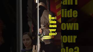 Asking firefighters to slide down the fire pole shorts rejectiontherapy [upl. by Olvan775]