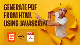 Web Developers  Learn to create PDF from HTML using JavaScript [upl. by Orvan]