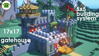 Minecraft  How to Build a Small Fortified Gatehouse EASY 5x5 System [upl. by Fleurette]