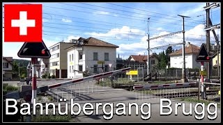 Bahnübergang bei Brugg Aargau Schweiz 2017 [upl. by Nareik]