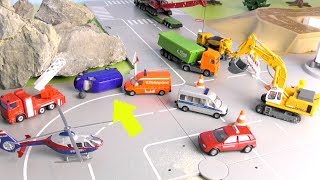 Bagger LKW Kran Traktor Betonmischer amp Trucks  Unfall an der Baustelle  Vehicles for Kids [upl. by Tara199]