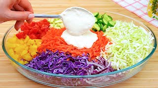 Dieses Rezept kennen nur wenige 🔝 2 leckere Salatrezepte die du immer wieder machen wirst ASMR [upl. by Coryden545]