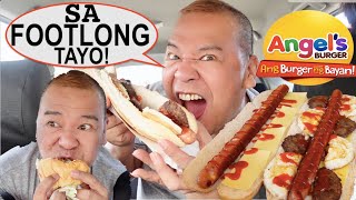 Ep131 MUKBANG TAYO NG FOOTLONG OVERLOAD AT CHEESEBURGER NG ANGELS🇵🇭😊 Masarap baga [upl. by Denny761]