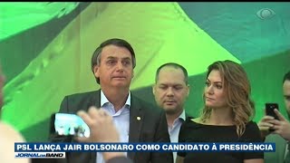 PSL lança Jair Bolsonaro como candidato à presidência [upl. by Einalem79]