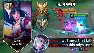 80 WR GLOBAL MIYA 1HIT DELETE BUILD TO EASILY DESTROY META HEROES 2024 100 BROKEN  MLBB [upl. by Tekcirc]