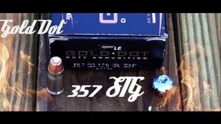 Speer Gold Dot 125gr 357 SIG Ballistics Gel Test amp Review HD [upl. by Coy]