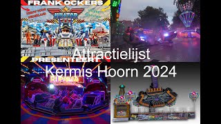 Attractielijst kermis Hoorn 2024 [upl. by Eirual]