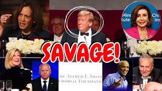 Donald Trump SAVAGE Moments Al Smith Roast [upl. by Alcinia]